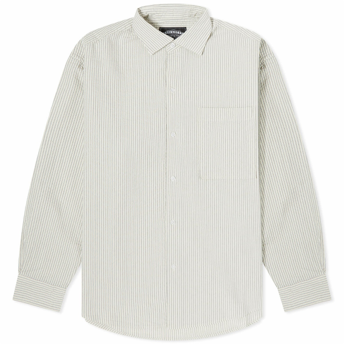 Photo: FrizmWORKS Men's Seersucker Stripe Napoli Shirt in White