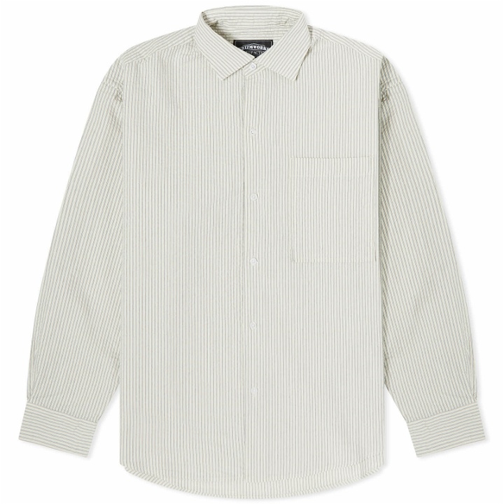 Photo: FrizmWORKS Men's Seersucker Stripe Napoli Shirt in White