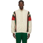 Gucci Off-White Crinkle Web Track Jacket