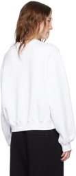 alexanderwang.t White Bonded Puff Logo Sweatshirt