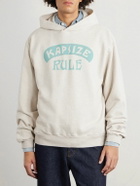KAPITAL - Printed Wool-Blend Jersey Hoodie - Neutrals