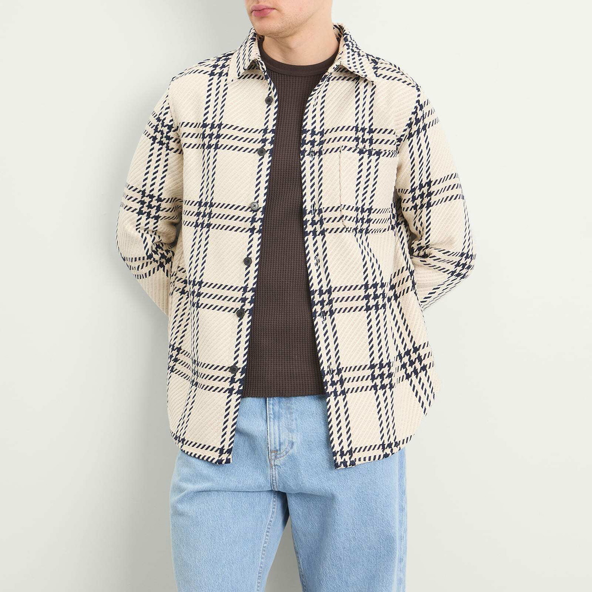 Portuguese Flannel Men's Upper Overshirt in Ecru