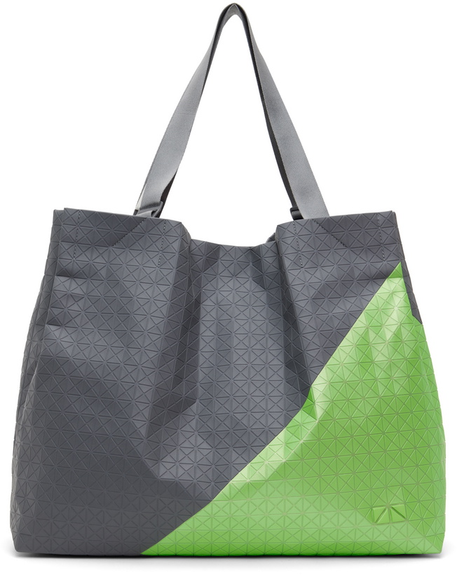 Photo: BAO BAO ISSEY MIYAKE Gray & Green Cart Tote