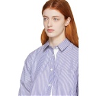 Sacai Blue and White Striped Poplin Shirt