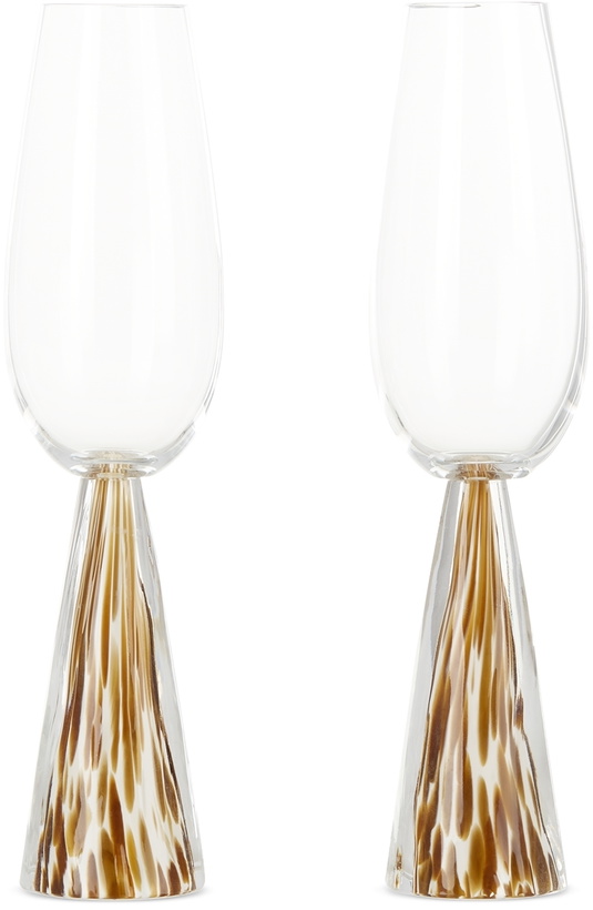 Photo: Stories of Italy Tan & Off-White Tempo Flutes Set