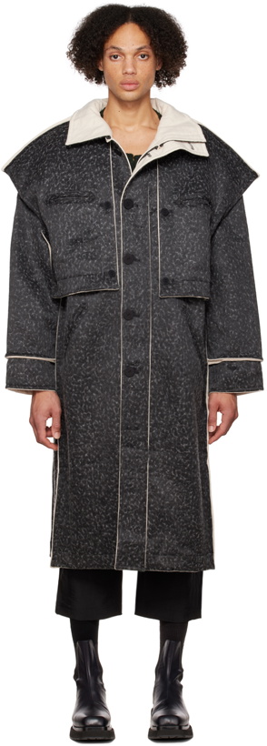 Photo: Eckhaus Latta Gray Combination Overcoat