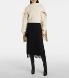 Erdem Cropped wool and cashmere scarf sweater