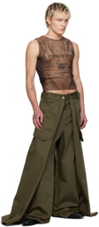 Jean Paul Gaultier Khaki Shayne Oliver Edition 'The Wrap' Trousers