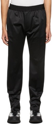 System Black Satin Straight Trousers