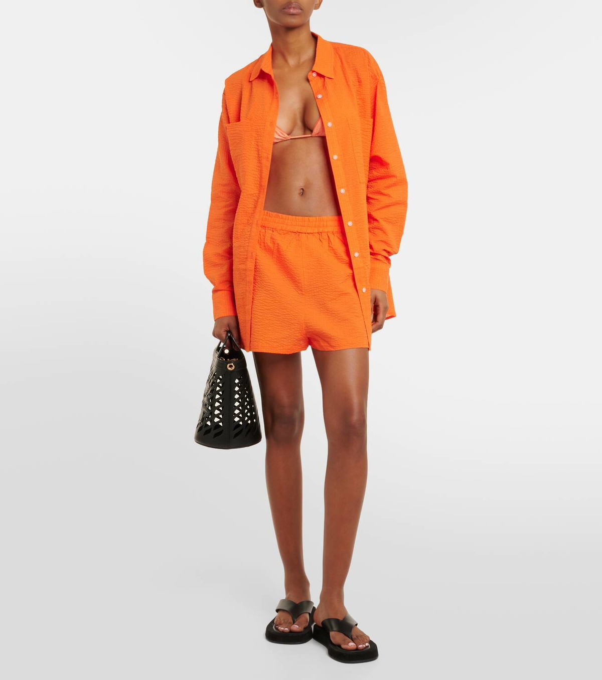 Jade Swim Mika sheer cotton shorts Jade Swim