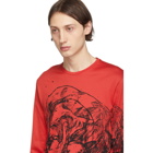 Alexander McQueen Red Etched Skull T-Shirt