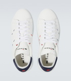 Kiton - Topstitched leather sneakers