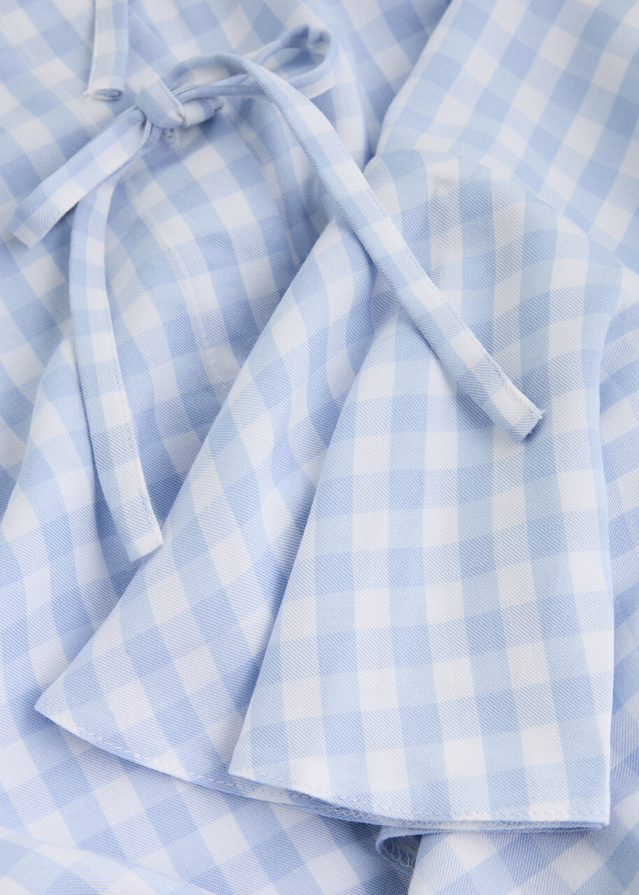 Sleeper Nebula Checked Twill Pyjama set Blue And White