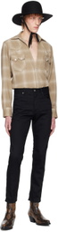The Letters Black Tapered Jeans