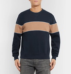 Brunello Cucinelli - Striped Cotton-Blend Jersey Sweatshirt - Men - Navy