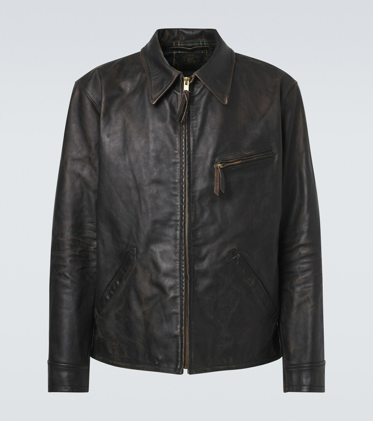 RRL Lynton leather biker jacket