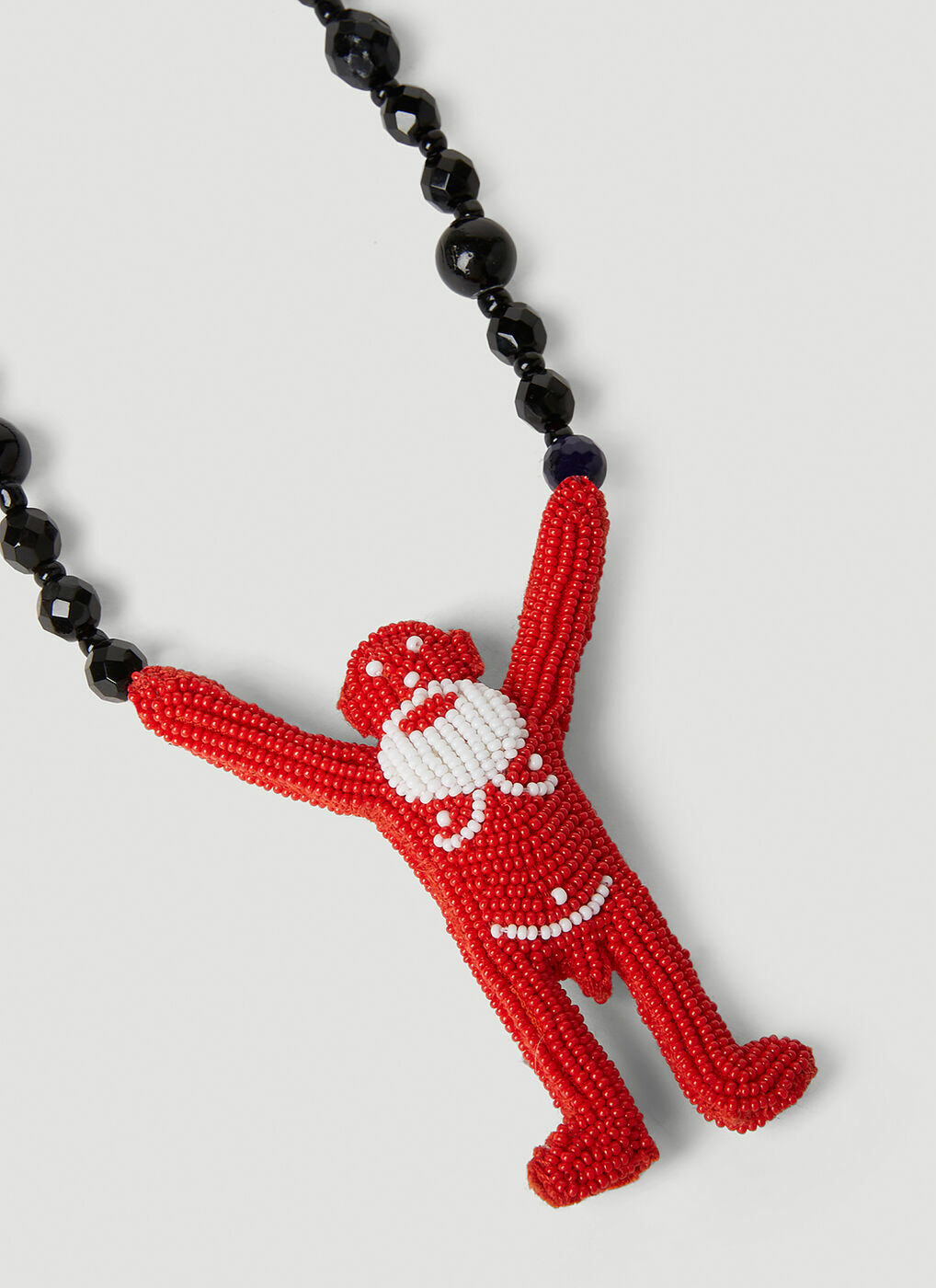 Walter Van Beirendonck ビーズネックレス Walter Van Beirendonck - Walter Beads Long Necklace in Black