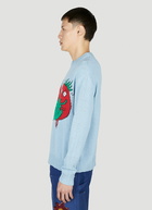 Sky High Farm Workwear - Intarsia Tomatoes Sweater in Light Blue