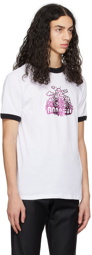 Anna Sui SSENSE Exclusive White Mushroom Foil T-Shirt