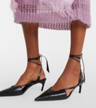 The Attico Diane 55 leather slingback pumps