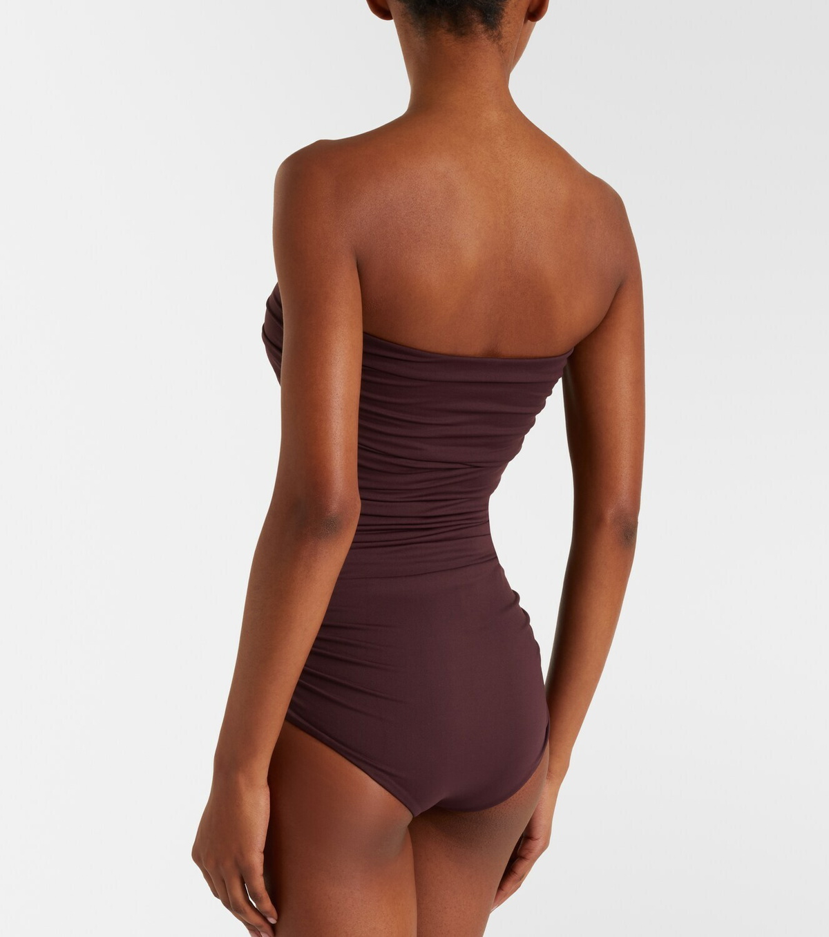 Magda Butrym Floral-appliqué ruched swimsuit