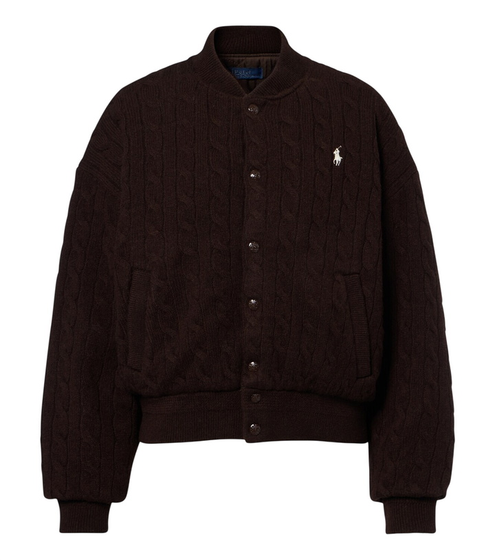 Photo: Polo Ralph Lauren Cable-knit wool and cashmere bomber jacket