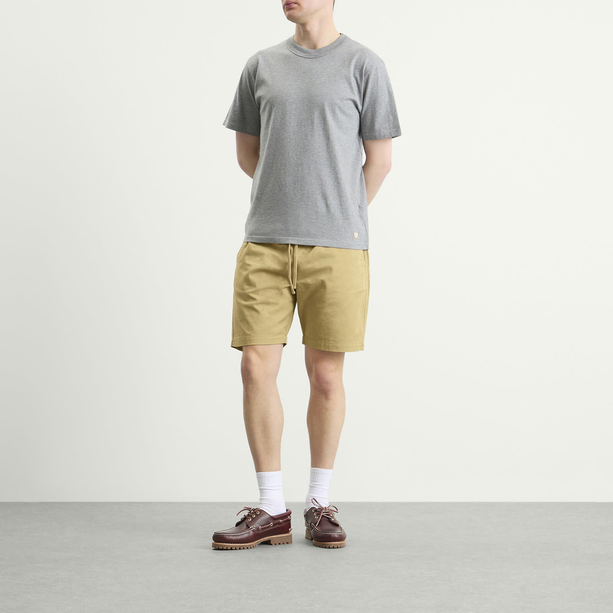Universal Works Men's Twill Beach Shorts in Sand