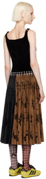 Chopova Lowena Black & Brown Margaret Carabiner Midi Dress
