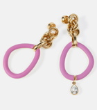 JW Anderson - Chain link earrings with crystal