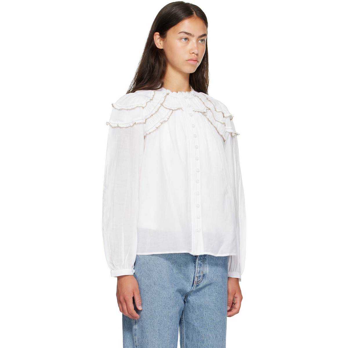 Isabel Marant Etoile White Christa Blouse
