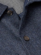 Brunello Cucinelli - Brushed Wool Overshirt - Blue