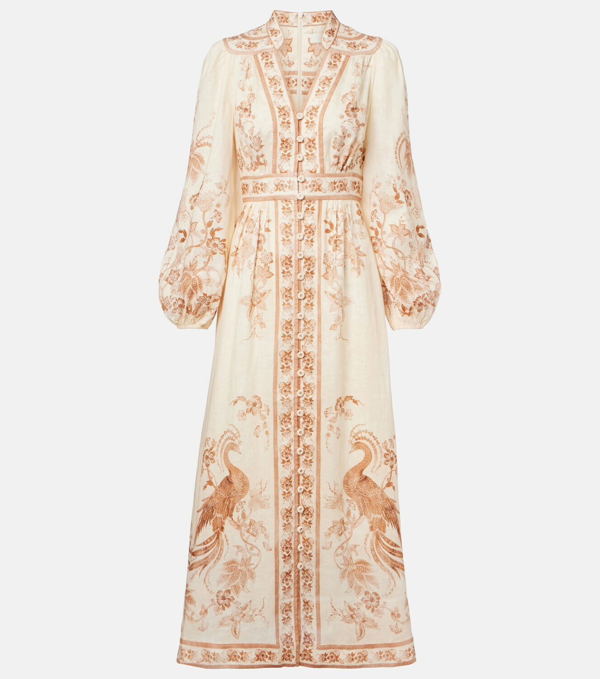 Zimmermann Indra floral linen midi dress