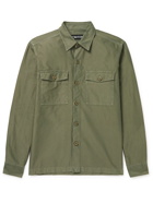 TOM FORD - Garment-Dyed Cotton-Twill Shirt Jacket - Green