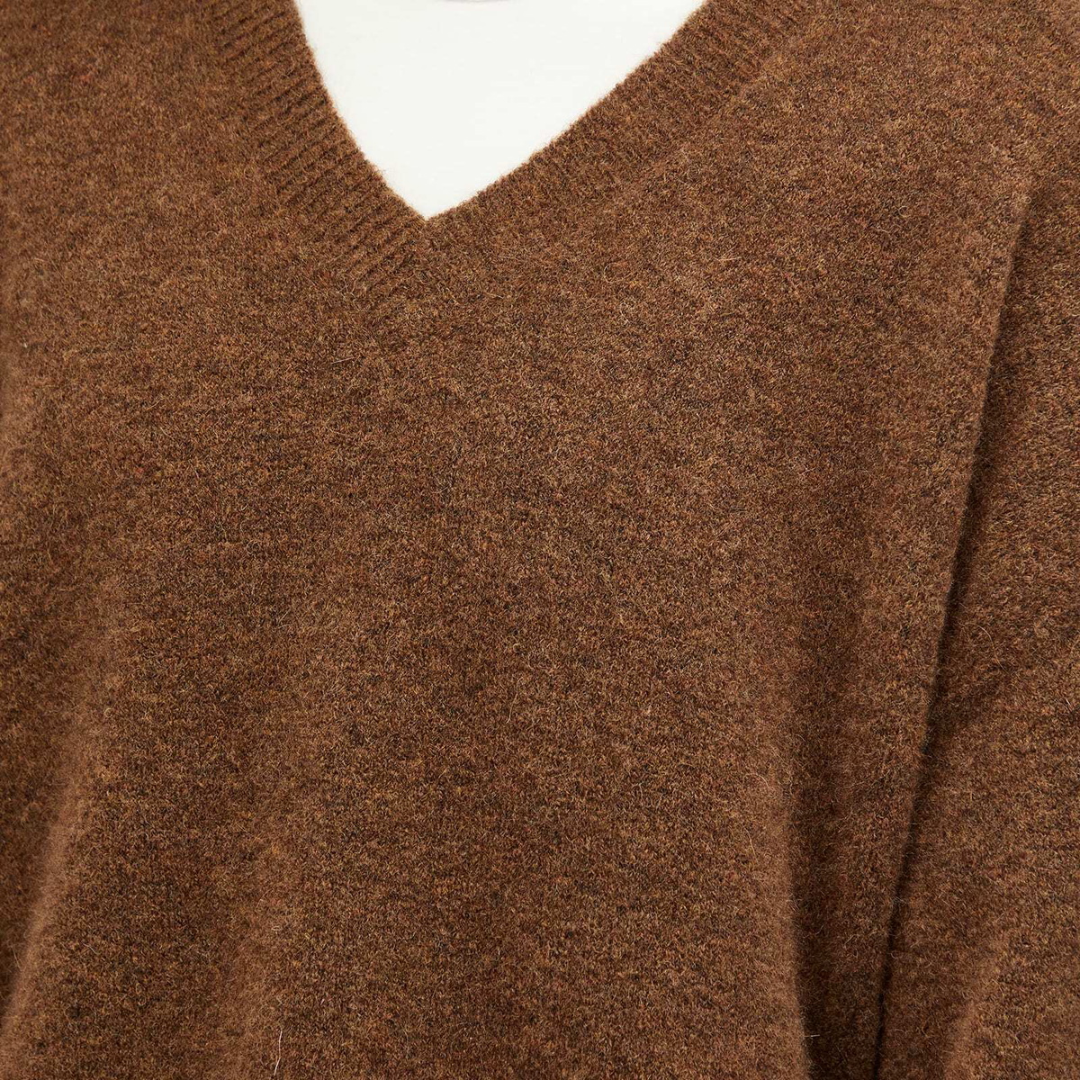 Rick Owens Men's Tommy Knit V Neck in Brown Rick Owens