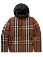 Burberry - Reversible Quilted Checked Shell Hooded Down Jacket - Brown