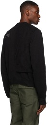 HELIOT EMIL SSENSE Exclusive Black Asymmetric Sweater