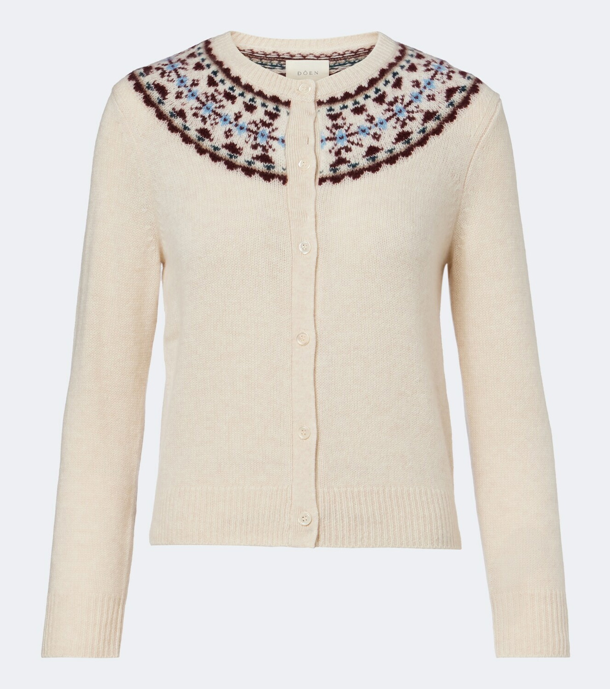 Dôen Olympe Fair Isle cashmere cardigan