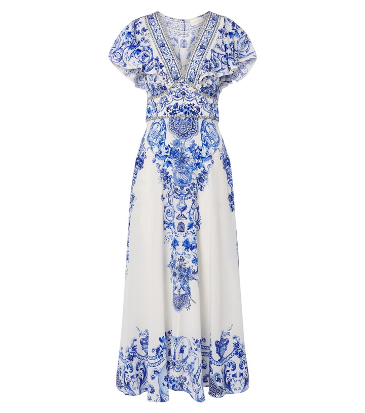 Photo: Camilla Embelished floral silk maxi dress