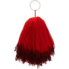 Calvin Klein 205W39NYC Red and Purple Pom Pom Keychain