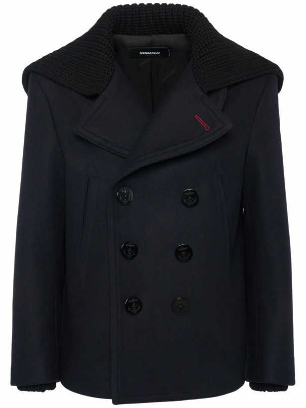 Photo: DSQUARED2 Felted Wool Blend Sailor Peacoat