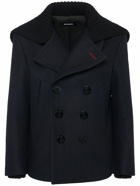 DSQUARED2 Felted Wool Blend Sailor Peacoat