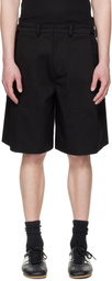 System SSENSE Exclusive Black Twill Shorts