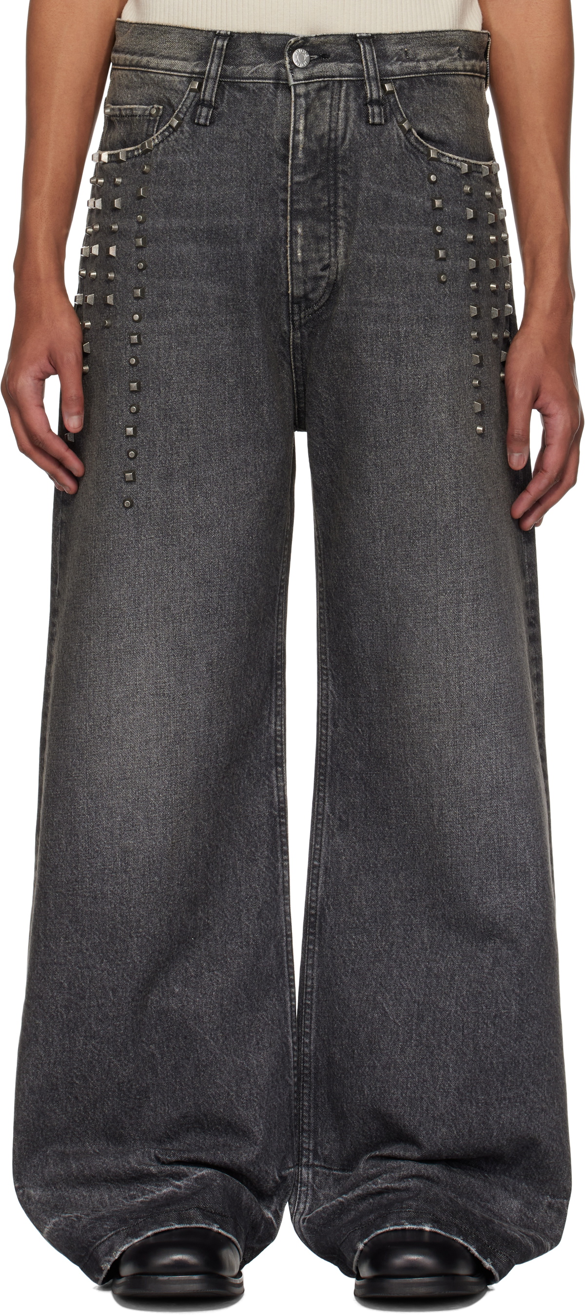 Wide-leg Jeans - Skid Jeans in Heavy Black Vintage – HOPE STHLM