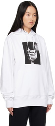 Helmut Lang White Photo Hoodie