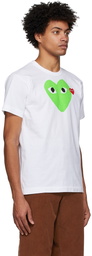 COMME des GARÇONS PLAY White & Green Big Heart T-Shirt