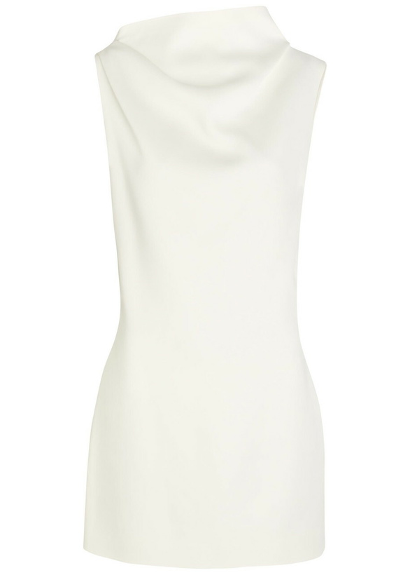 Photo: Khaite Astor High-neck Crepe Mini Dress White