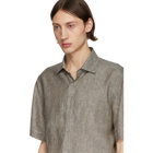 Z Zegna Grey Linen Shirt