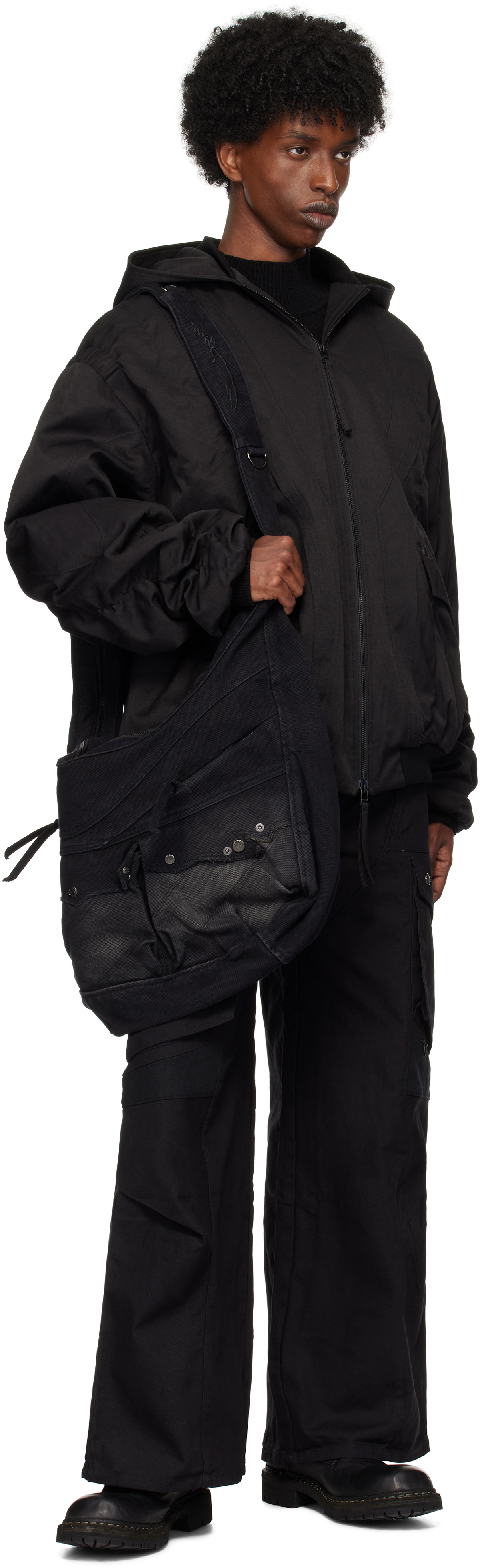 Professor.E Black E Cargo Pants