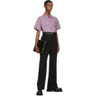 Bottega Veneta Purple Cotton Poplin Short Sleeve Shirt
