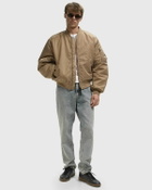 Schott NYC AIRFORCE 90 RS Beige Mens Bomber Jacket